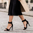 Velvet Twist Strap Stiletto Heel