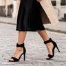 Velvet Twist Strap Stiletto Heel