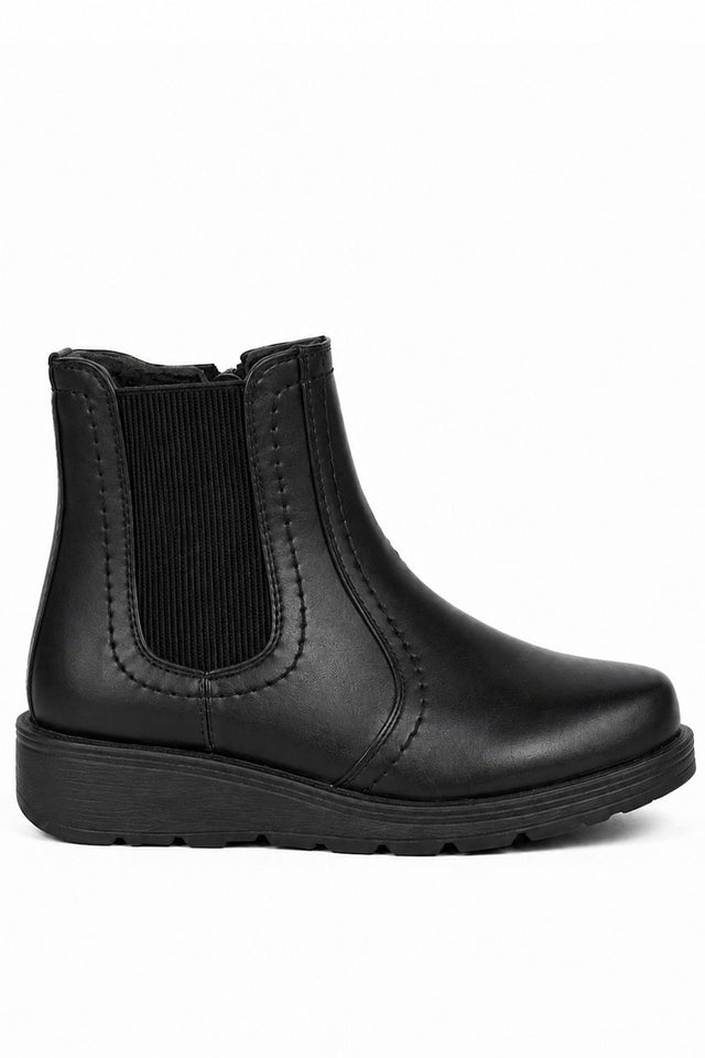 Extra Wide Fit Chelsea Ankle Boots with Cushioned Sole