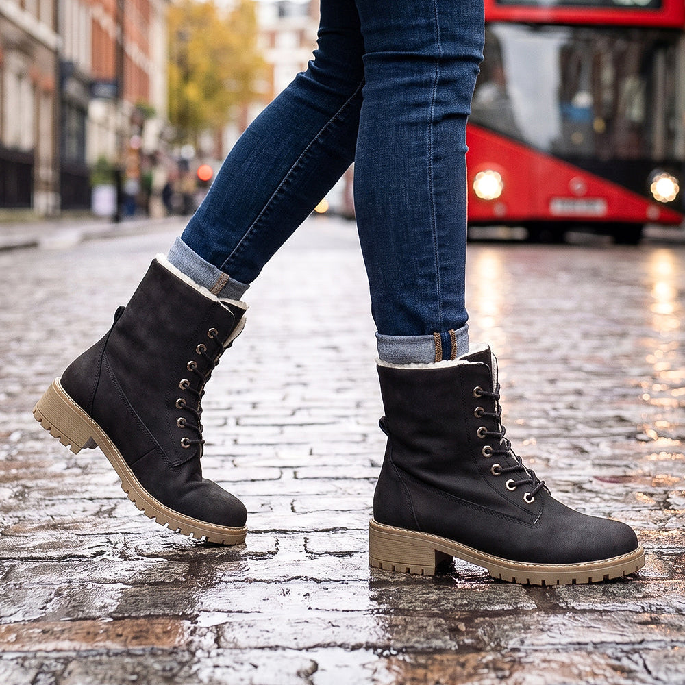 Lace-Up Ankle Boots