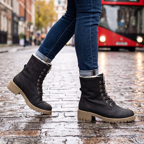 Lace-Up Ankle Boots