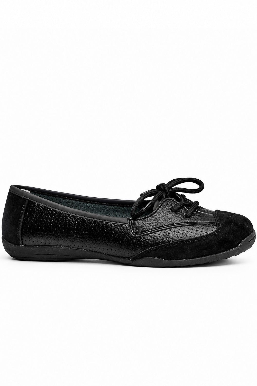 Leather Lace-Up Comfort Flat Shoe