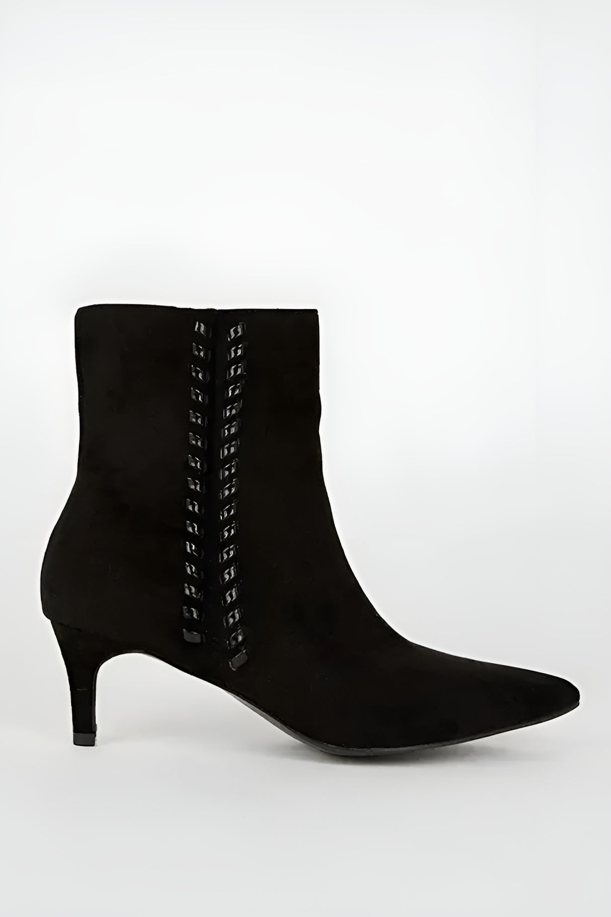 Suedette Kitten Heel Ankle Boots