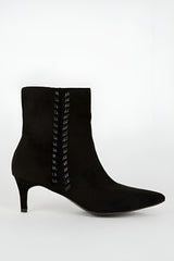 Suedette Kitten Heel Ankle Boots