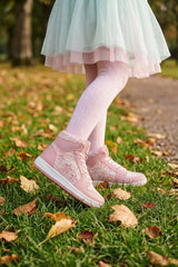 Glitter High-Top Trainers with Star Cut-Out Detail