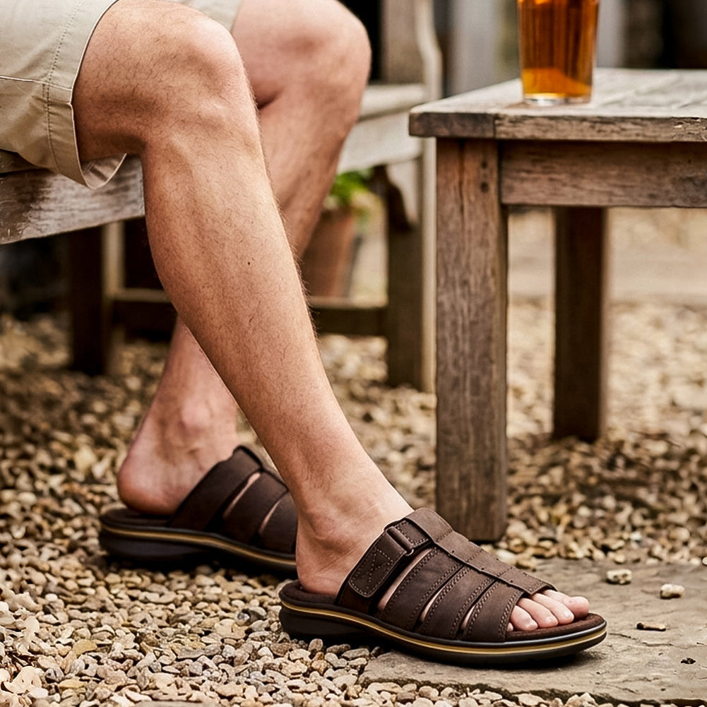 Adjustable Comfort Mule Sandals Cushioned Footbed