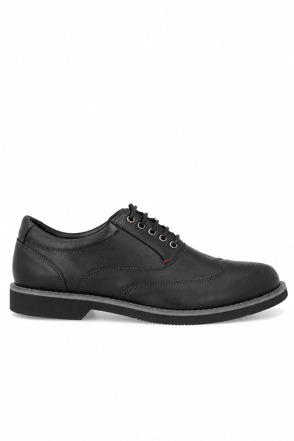 Leather Lace Up Touch Fastening School Trainers