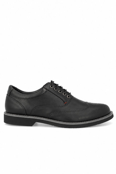 Leather Lace Up Touch Fastening School Trainers