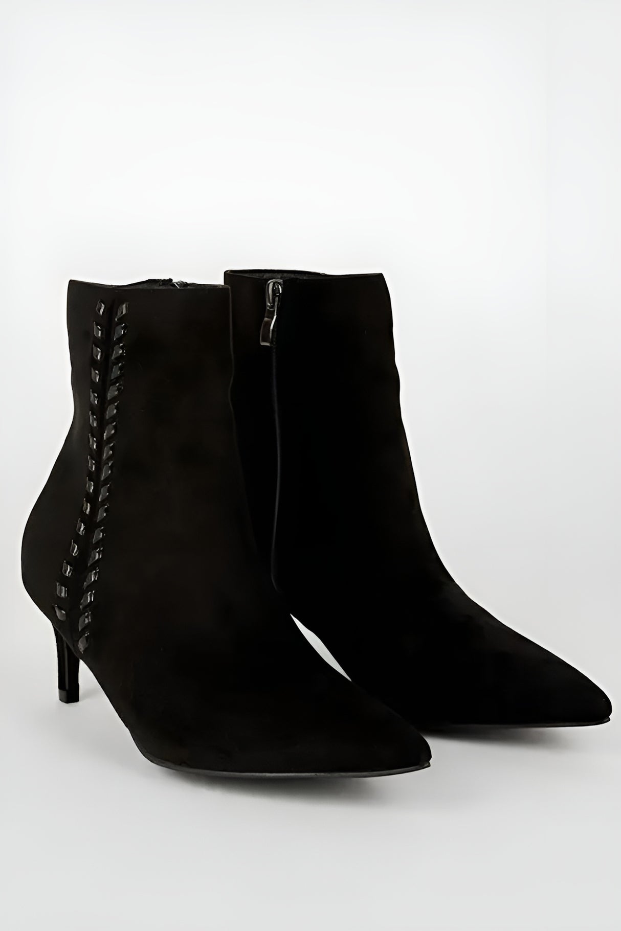Suedette Kitten Heel Ankle Boots