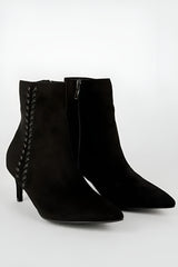 Suedette Kitten Heel Ankle Boots