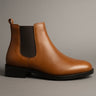 Classic Leather Chelsea Ankle Boots with Elastic Side Panels