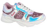 Glitter Trainers – Purple Sparkle with Iridescent Finish