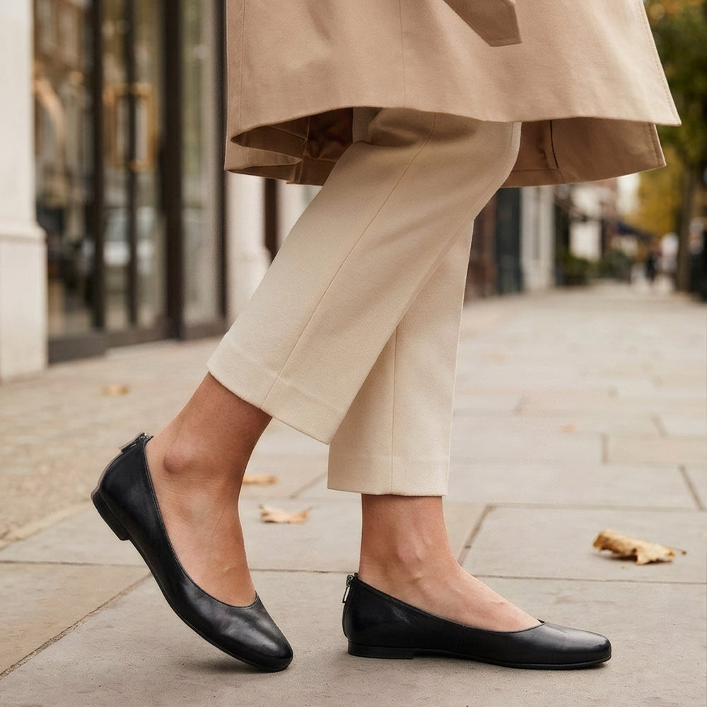 Classic Leather Ballet Pumps – Flexible Flat Sole