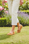 Leather Elastic Strap Comfort Ballerina Shoes