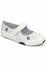 Leather Touch Fastening Perforated Comfort Shoe