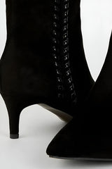Suedette Kitten Heel Ankle Boots