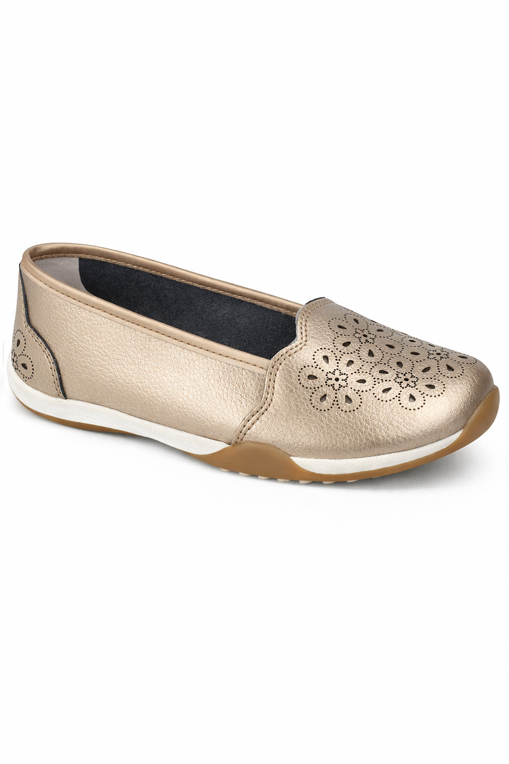 Laser Cut Faux Leather Pumps