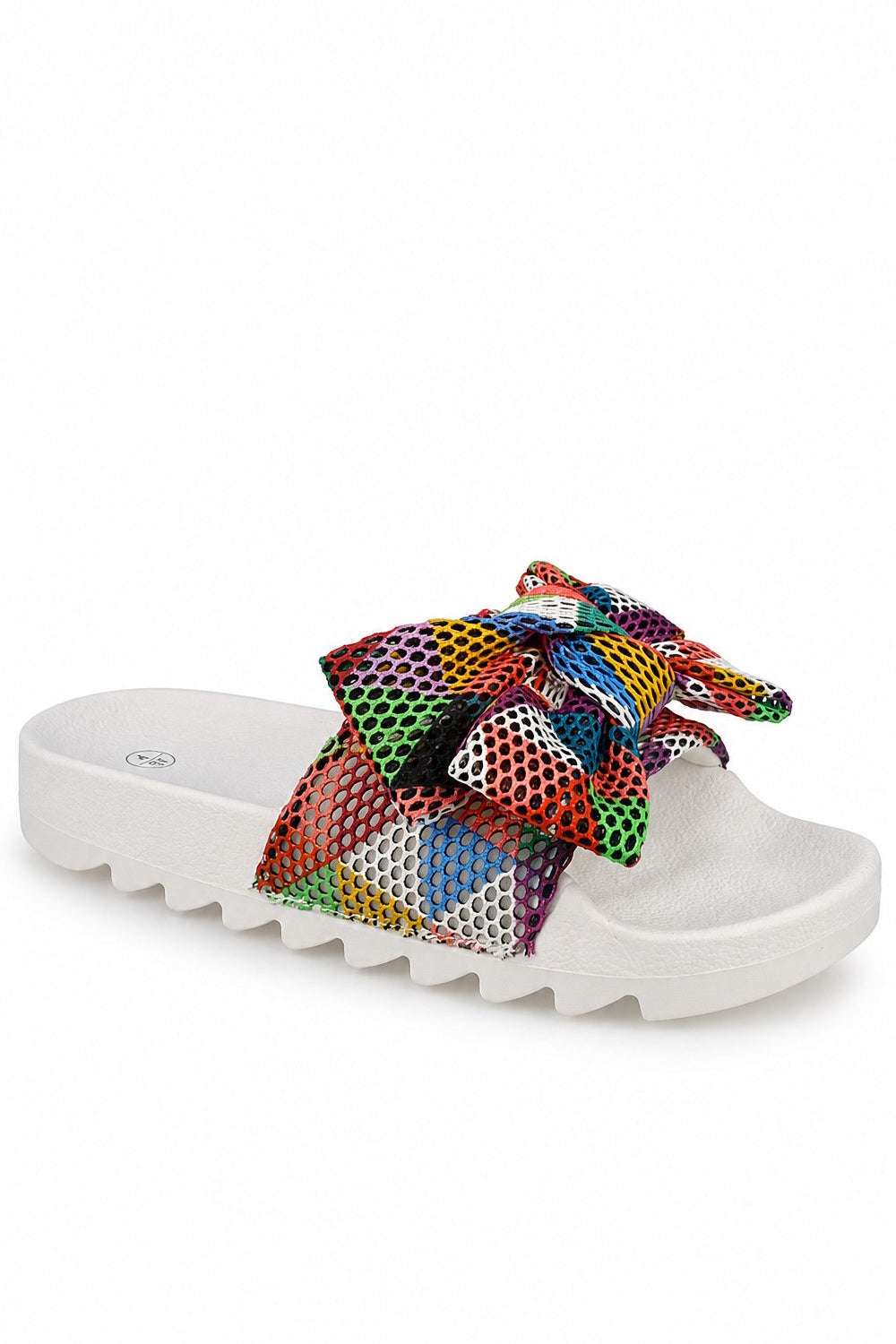 Oversized Bow Platform Slider Sandals