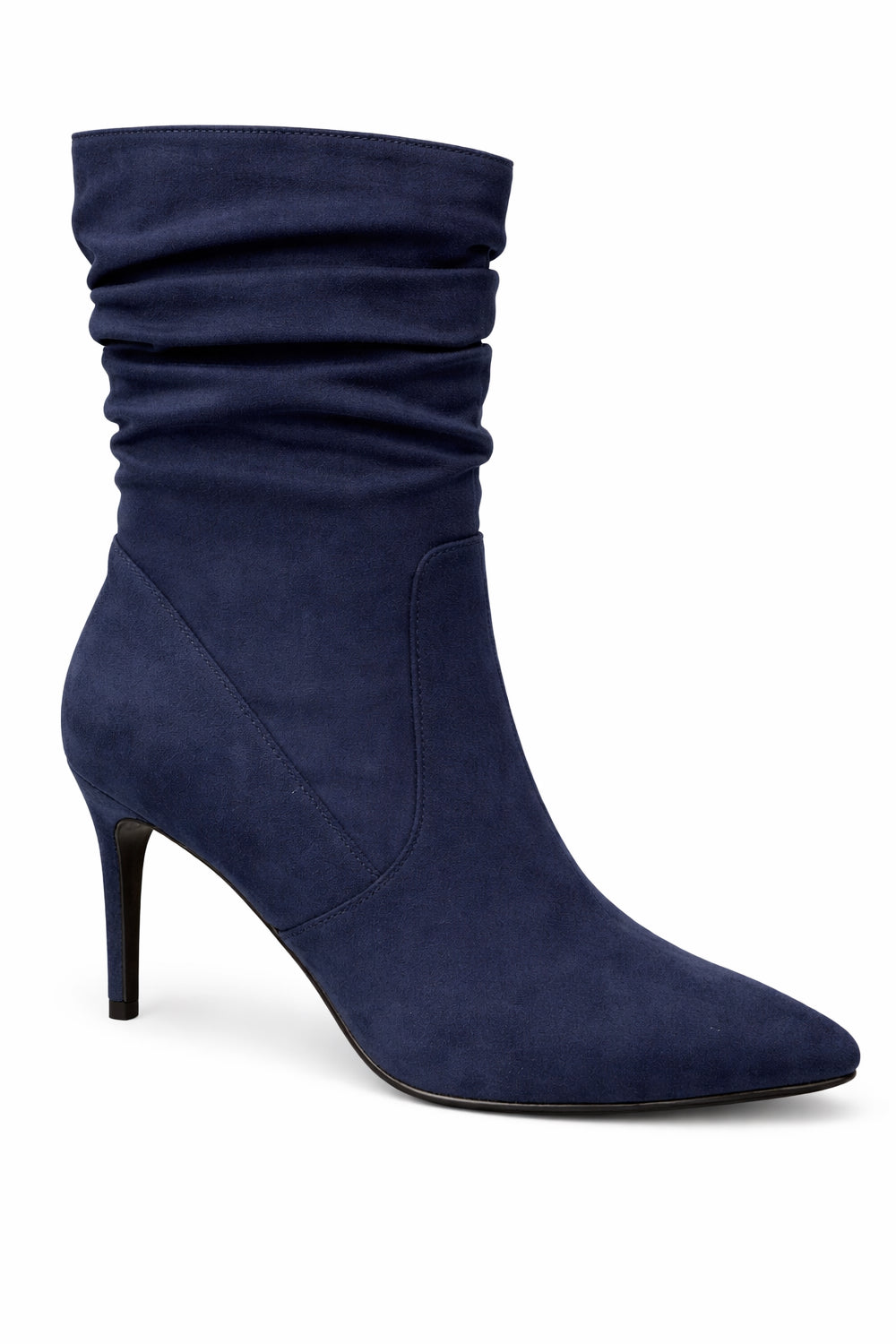 Slouch Stiletto Heel Ankle Boots with Pointed Toe