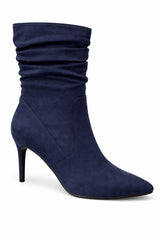 Slouch Stiletto Heel Ankle Boots with Pointed Toe
