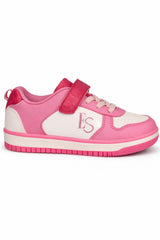 Touch Fastening Trainers with Lace Detail and Cushioned Sole