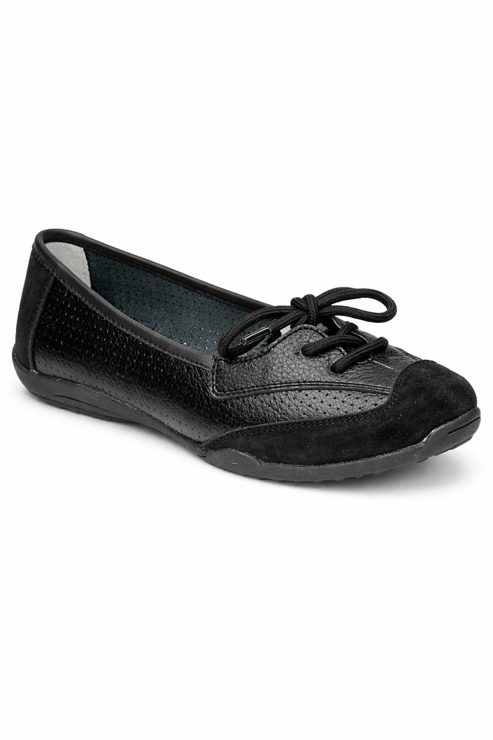 Leather Lace-Up Comfort Flat Shoe