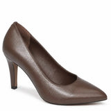 Women's Leather Pointed Toe Stiletto Court Shoes
