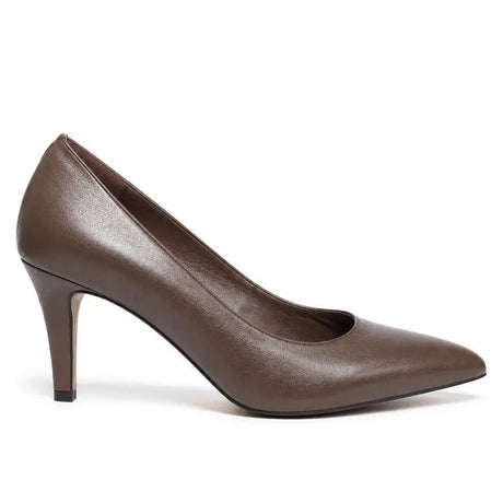 Women's Leather Pointed Toe Stiletto Court Shoes