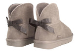 ELLE SPORT Ankle Boots With Bow Detail And Faux Fur Lining