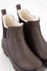 ELLE SPORT Waterproof Wellington Ankle Boot with warm Fur Lining