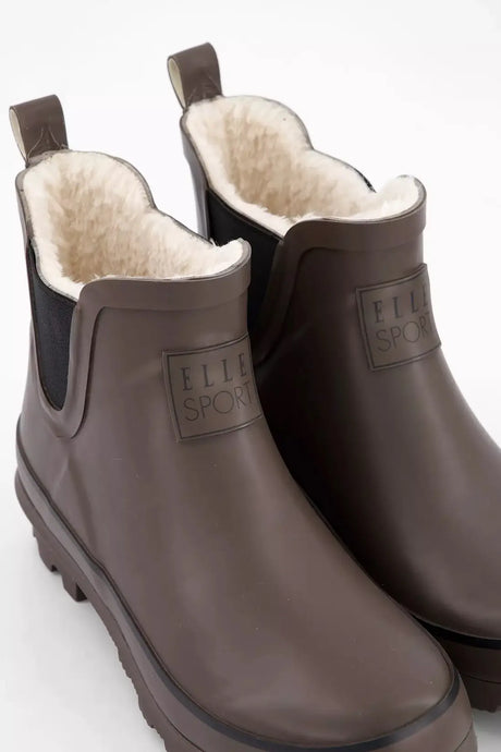 ELLE SPORT Waterproof Wellington Ankle Boot with warm Fur Lining