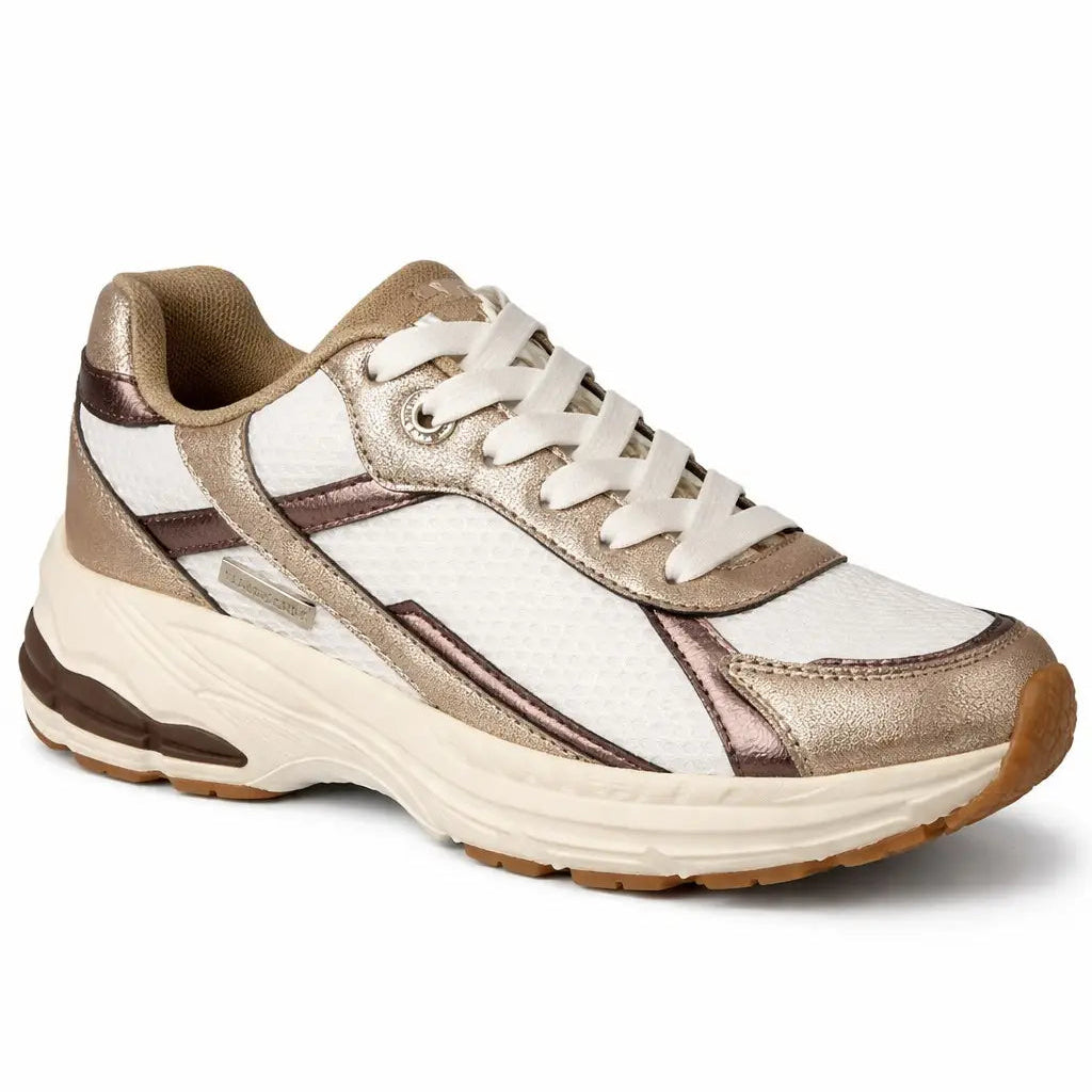 Chunky Sole Lace Up Trainers Panel Detail