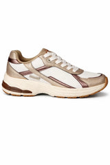 ELLE SPORT Chunky Sole Lace Up Trainers with Metallic Panel Detail