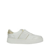 ELLE SPORT Knit Mesh Platform Trainers – Metallic Gold Detail