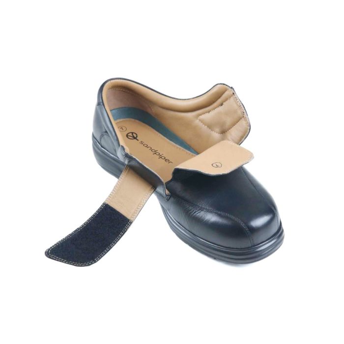 Sandpiper Tony Men’s Extra-Wide Touch Fastening Shoe - Black