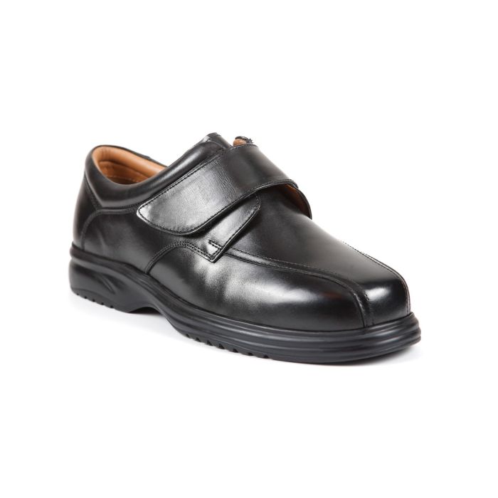 Sandpiper Tony Men’s Extra-Wide Touch Fastening Shoe - Black