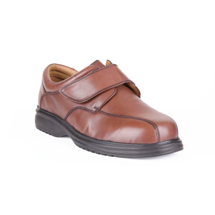 Sandpiper Tony Men’s Extra-Wide Touch Fastening Shoe - Brown
