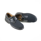 Sandpiper Travis Men’s Extra-Wide Touch Fastening Stretch Shoe - Black