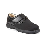 Sandpiper Travis Men’s Extra-Wide Touch Fastening Stretch Shoe - Black